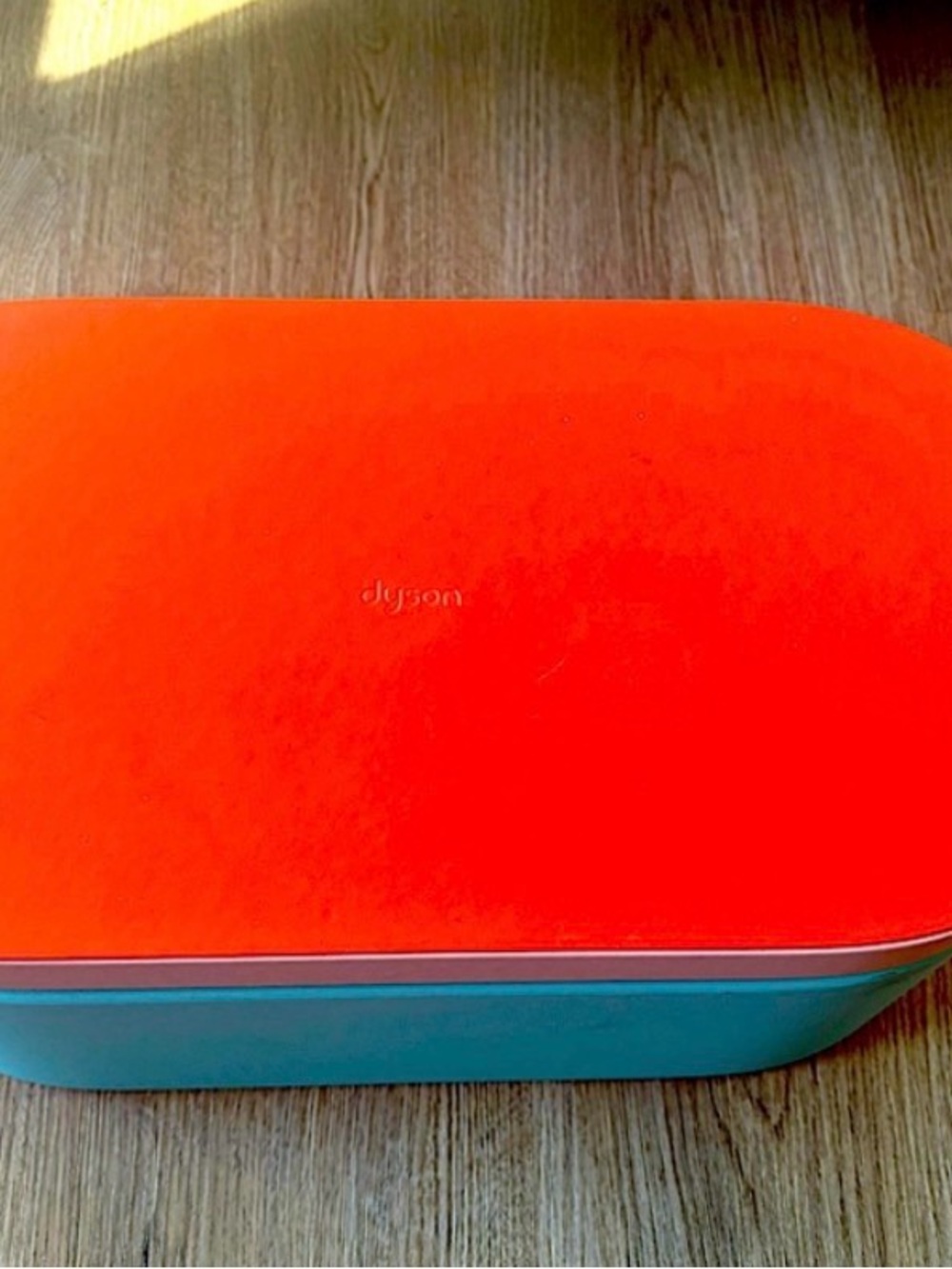 Dyson Orange Lid with Teal Base Storage Box